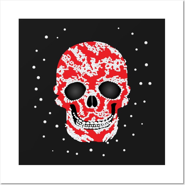 Skully - Red Wall Art by CreativeKristen